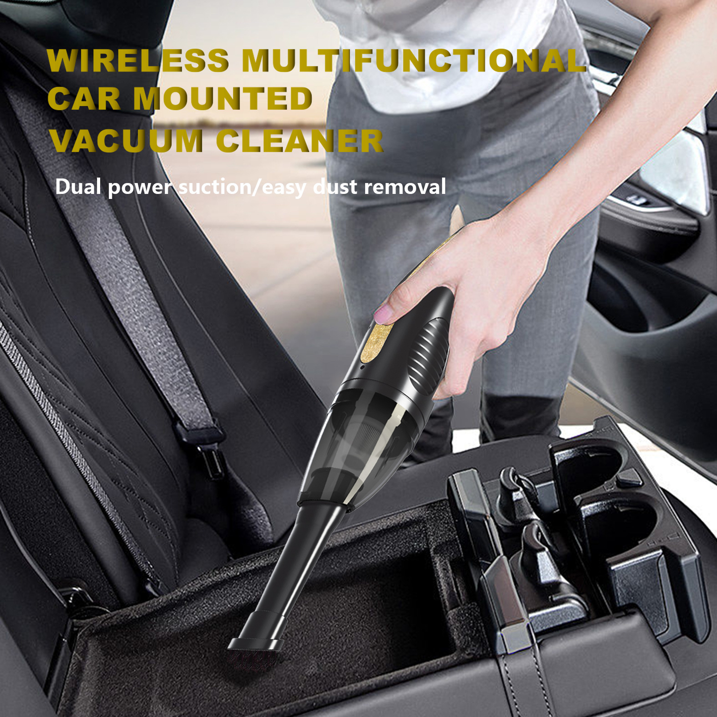 Mini Portable Vacuum cleaner & Air Duster, USB Charge, Car, Home, Office, Pet