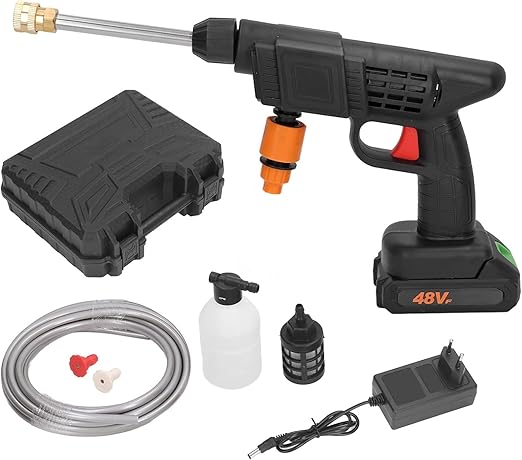 High-Pressure Car Washing gun, 48V, 5M Range, Cordless Portable Electric Water High Pressure Washer Gun, Used For Car Washing, Floor Cleaning & Garden Watering