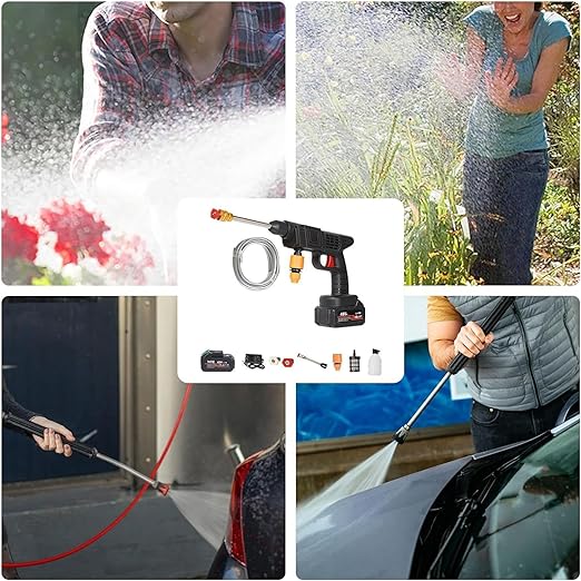 High-Pressure Car Washing gun, 48V, 5M Range, Cordless Portable Electric Water High Pressure Washer Gun, Used For Car Washing, Floor Cleaning & Garden Watering