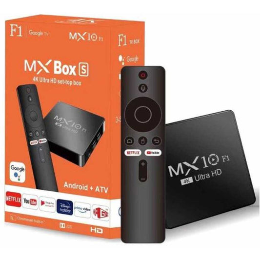 Android Smart TV Box Decoder MX10 F1 4k60 HDMI 5G Setup Box UHD New Android 13.0 16GB