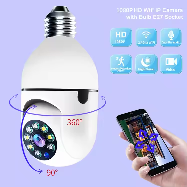 Home Security Digital camera with night Vision, Wireless control Camera with 360 CCTV 5G /2.4G Wi Fi Mini Ip