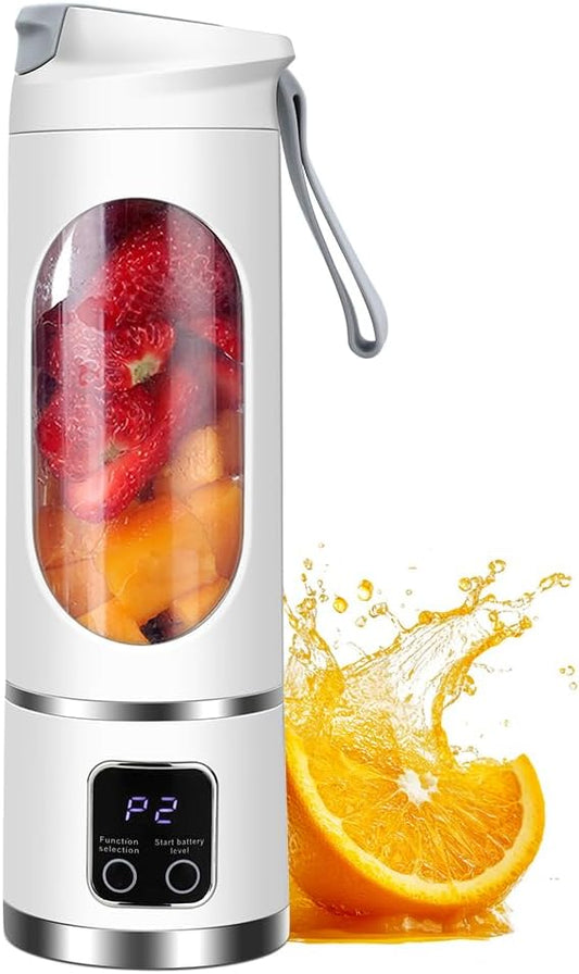 Portable Smoothie Blender, 450ML Cordless Juicer Blender For Shakes and Smoothies,12 Blades, USB-C Rechargeable, BPA Free, Leakproof Flip and sip, Travel Blender