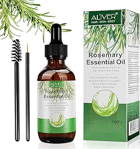 Rosemary Oil for Hair Growth 2 Fl Oz, Pure Organic Rosemary Essential Oils Serum for Dry Damaged Hair and Growth, Hair Loss Scalp Treatment