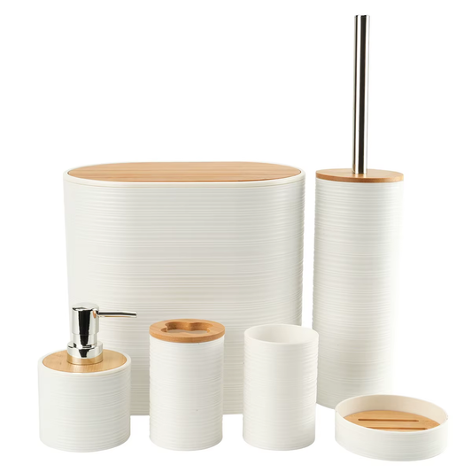 6 Piece luxury bathroom set accessories