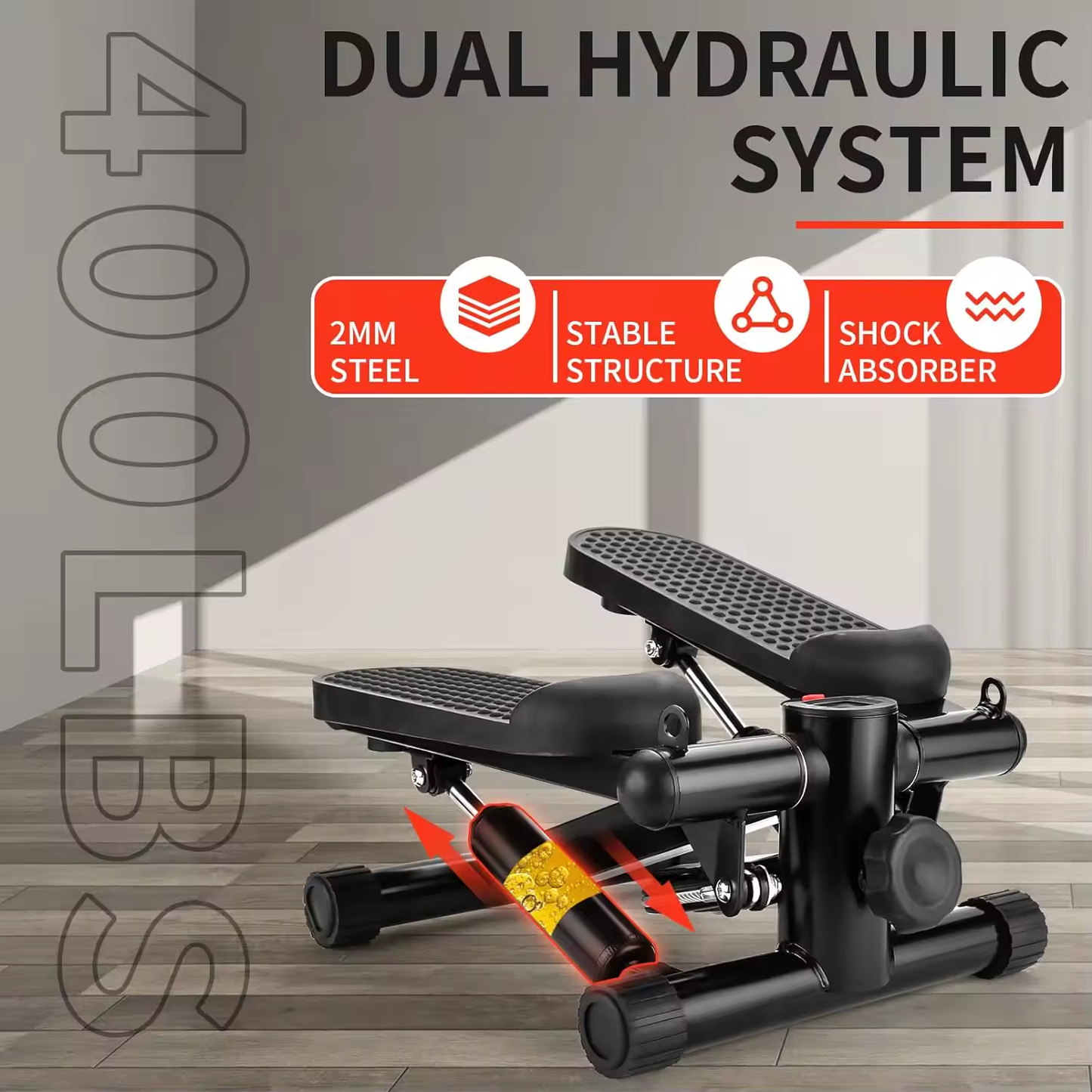 Home Fitness Mini Stepper with Resistance Bands