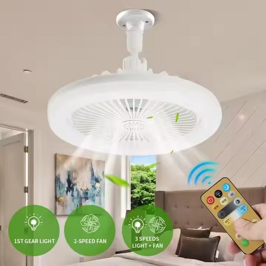 LED Ceiling Fan with Lighting Lamp Adjustable Brightness, Color Temperature, Wind Speed for Bedroom and Living Home