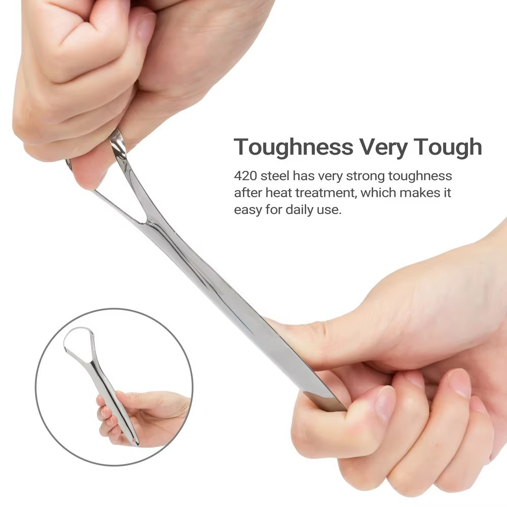 Stainless steel surgical grade Tongue Scrapper