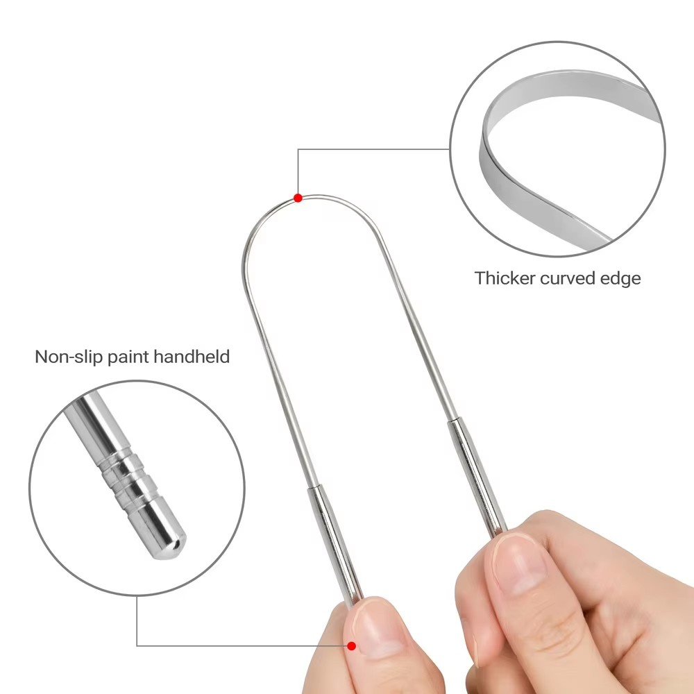 Stainless steel surgical grade Tongue Scrapper