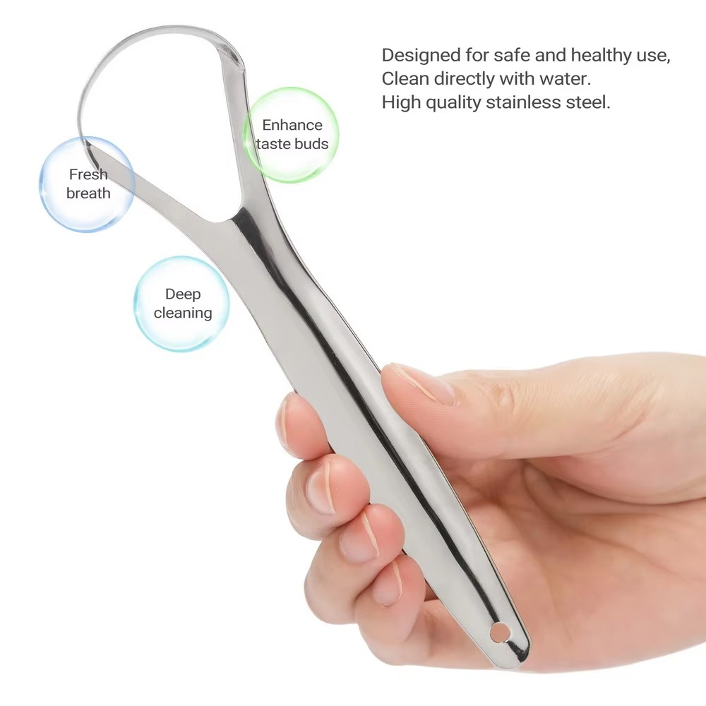 Stainless steel surgical grade Tongue Scrapper