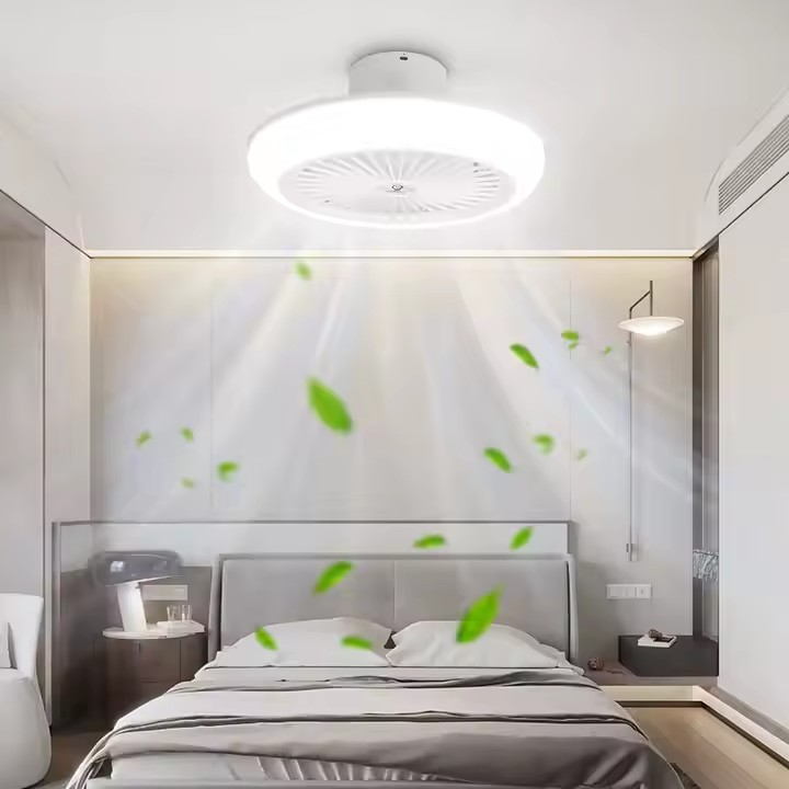 LED Ceiling Fan with Lighting Lamp Adjustable Brightness, Color Temperature, Wind Speed for Bedroom and Living Home